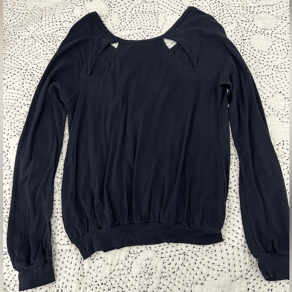 Marc By Marc Jacobs Navy Cutout Sweater-Size S - Picture 4 of 6